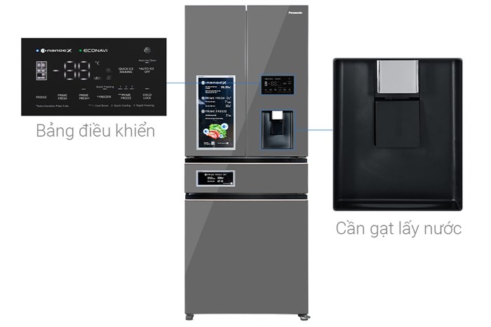 Tủ lạnh Panasonic Inverter 540 lít Multi Door NR-YW590YMMV